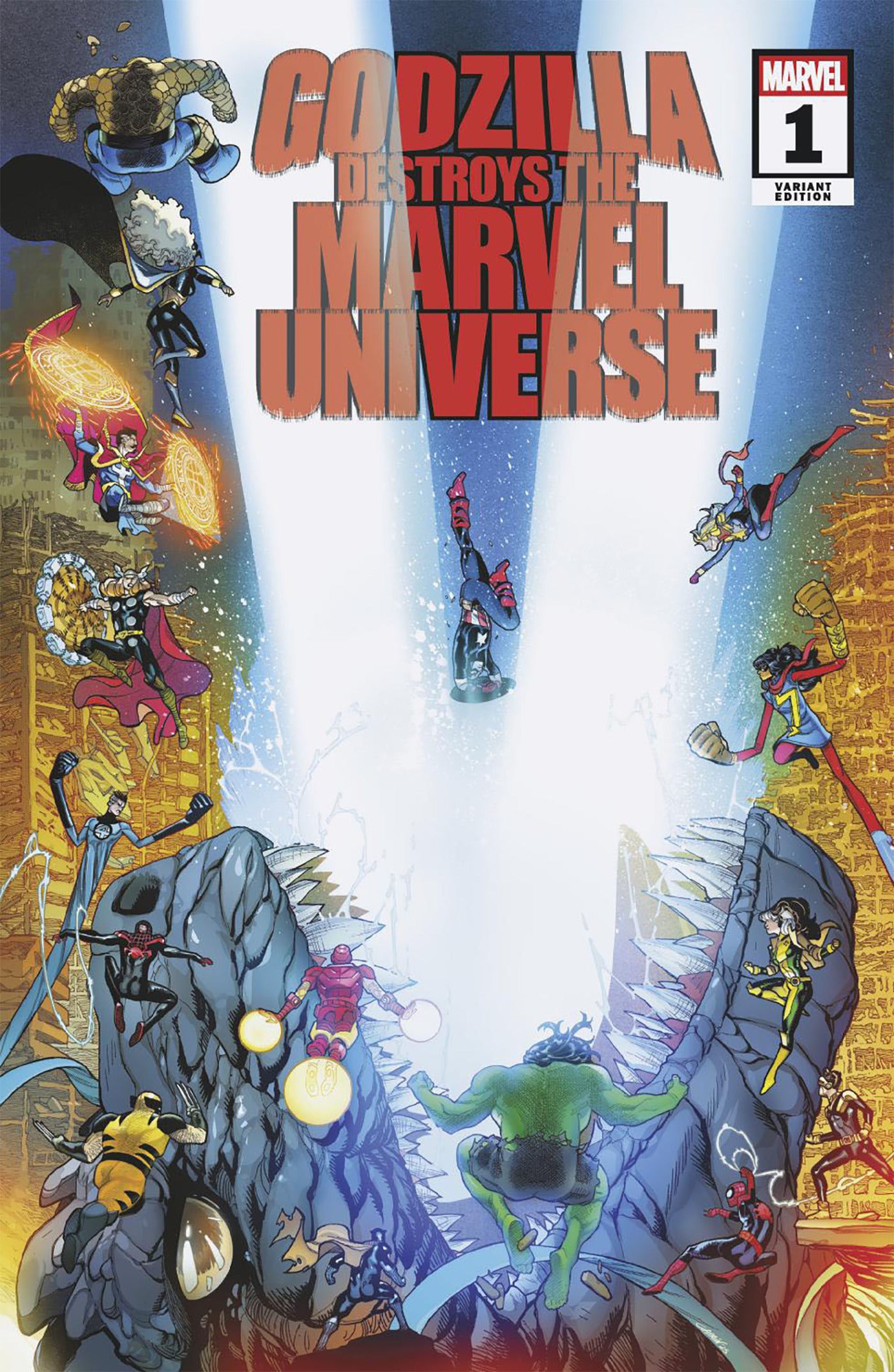 Godzilla Destroys the Marvel Universe #1-2 Set